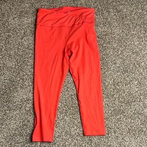 NWT 90 degree by reflex interlock Lana crossover crop leggings in Hibiscus